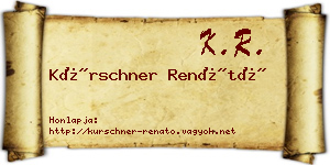 Kürschner Renátó névjegykártya
